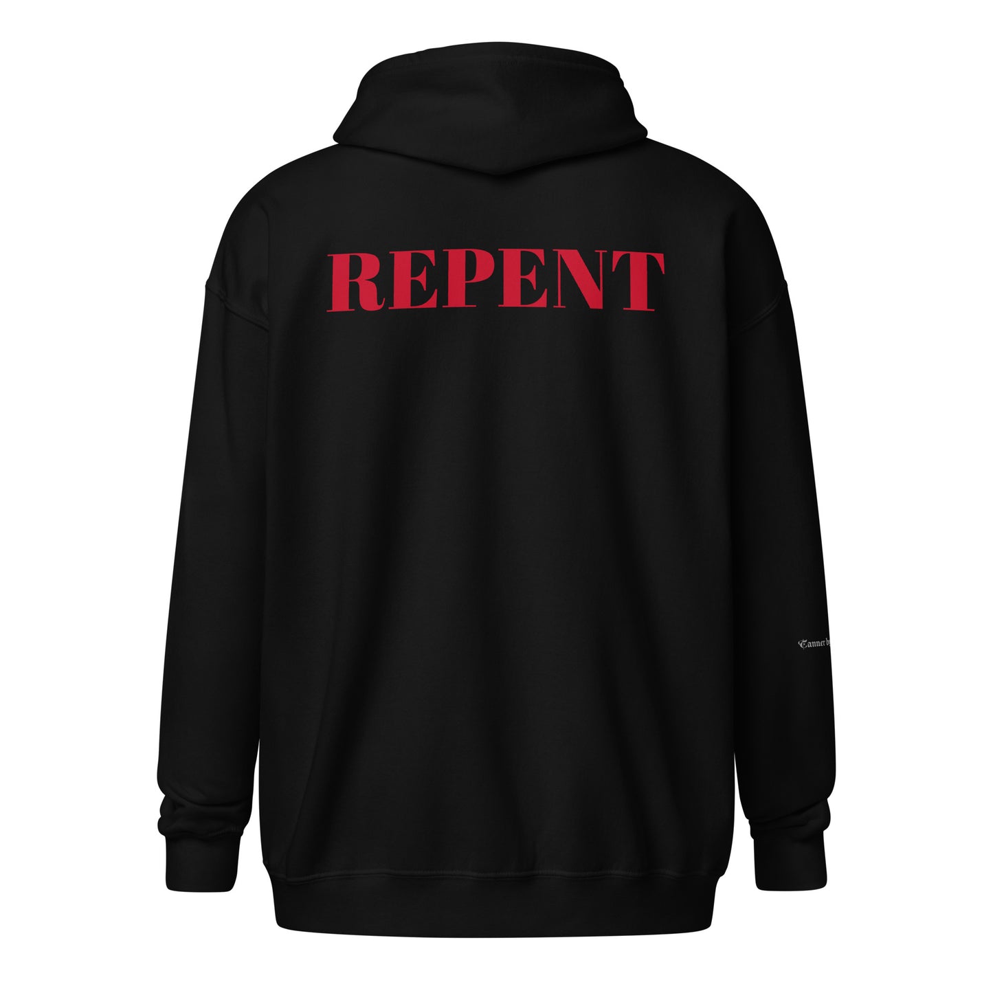 Unisex heavy blend zip BLACK REPENT hoodie